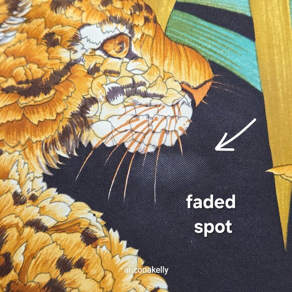 Salvatore Ferragamo Silk Scarf Big Cats Lion Tiger Fox Bird Leopard Floral - Picture 5 of 14